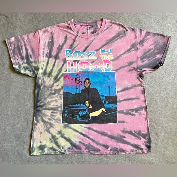 Boyz N The Hood Tops - Boyz N The Hood Unisex Shirt Pink Tie Dye Size XL Ice Cube Movie